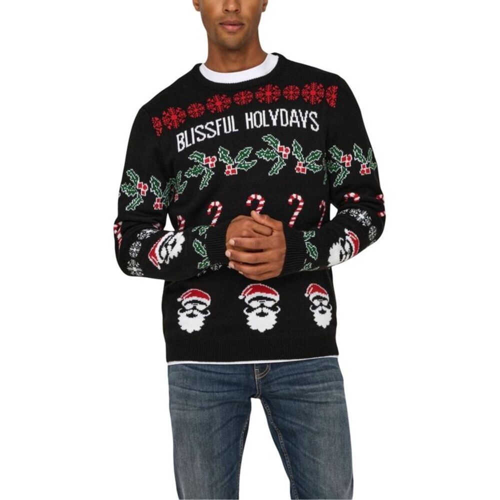 Only & Sons Black Marabou Men's Sweatshirt